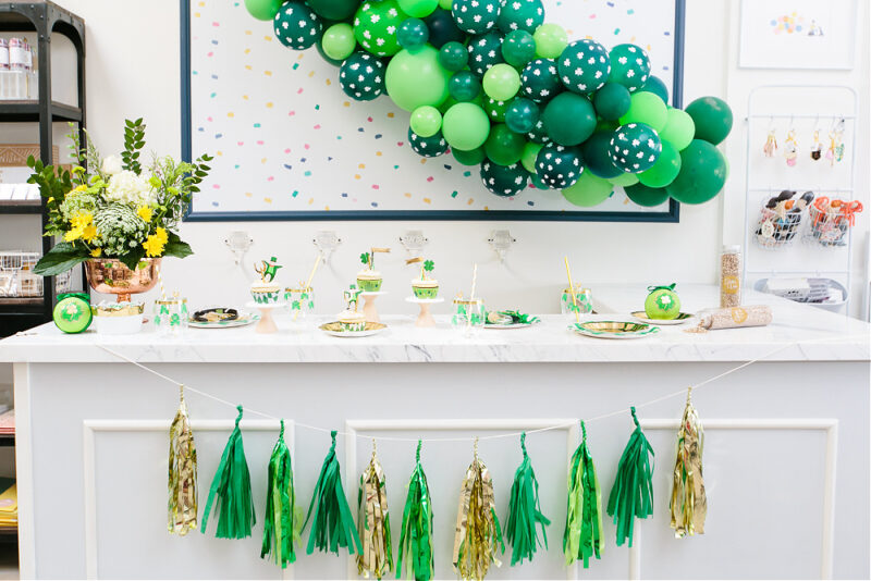 st. Patrick's Day balloon banner and decoration