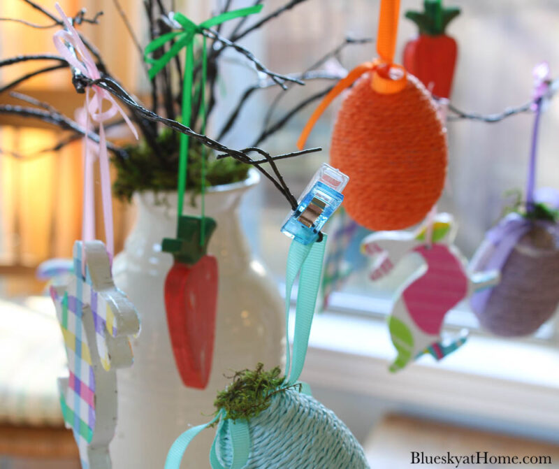 Easy Bunny tree with carrots and eggs
