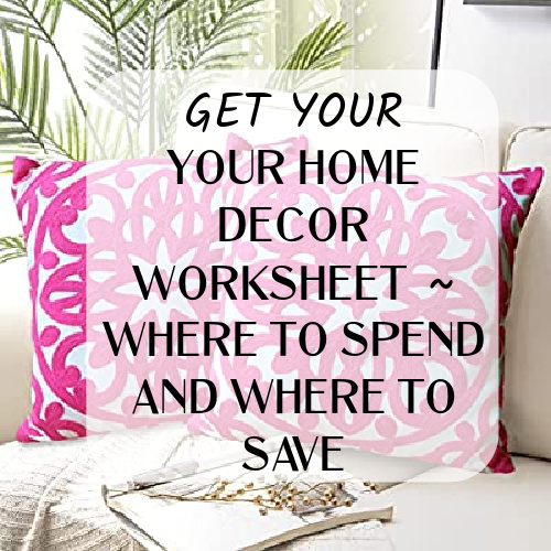 home decor budget worksheet