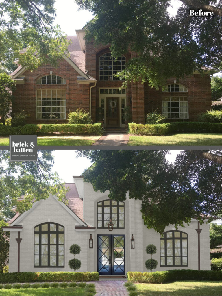 before and after images of curb appeal