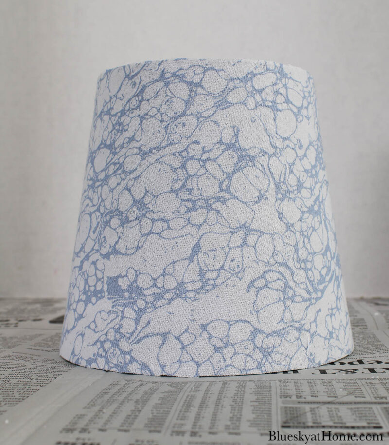 fabric covered lamp shade
