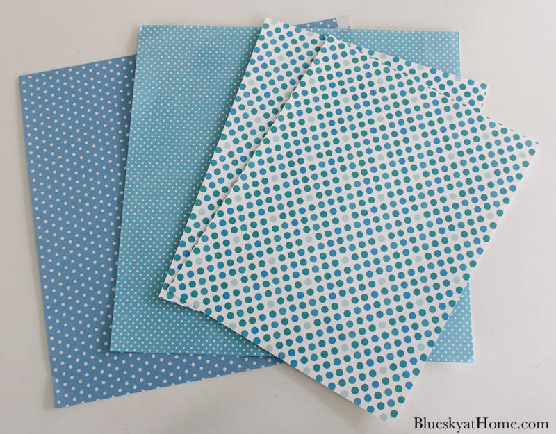 blue scrapbook paper