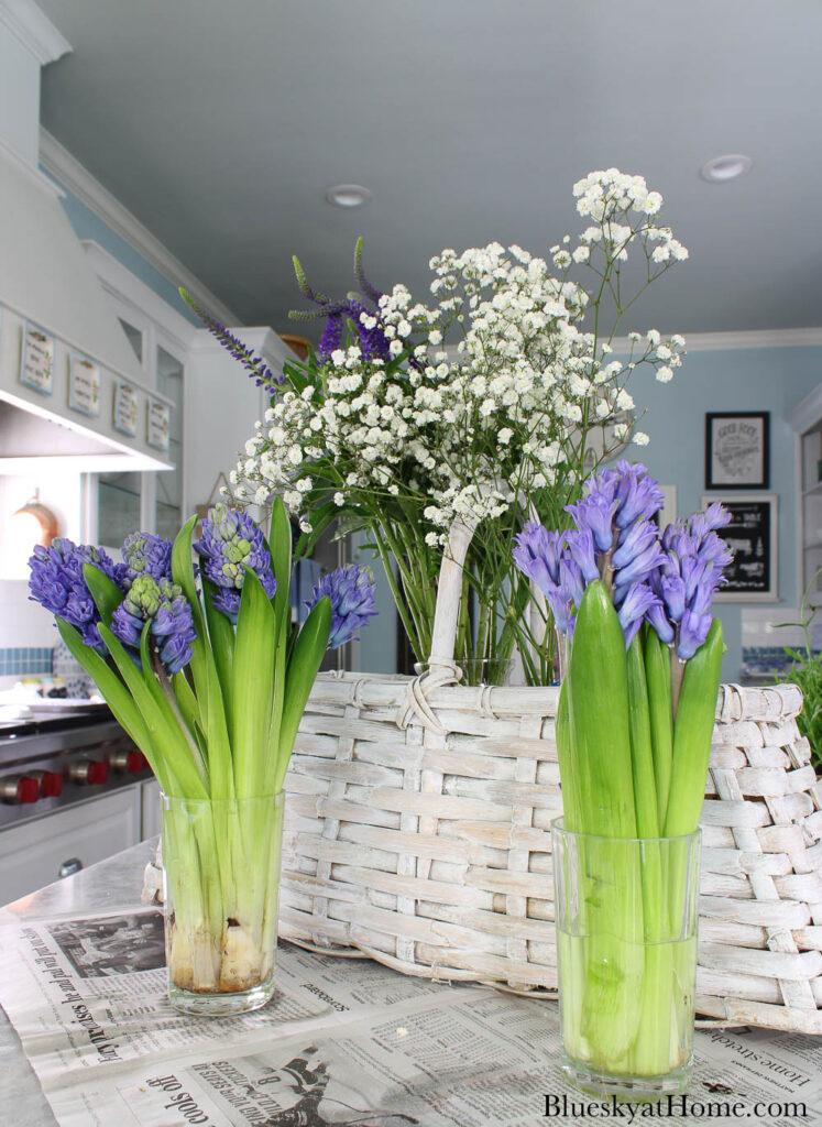 Spring Flower Basket Arrangement