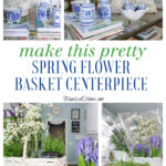 spring flower basket arrangement