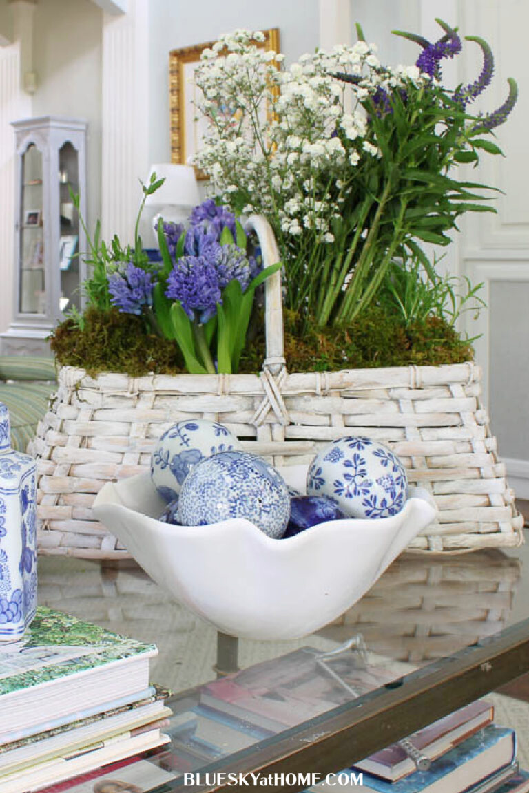 How to Make a Spring Flower Basket Arrangement
