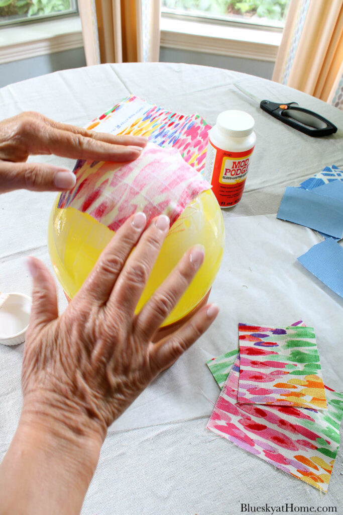 fabric on balloon