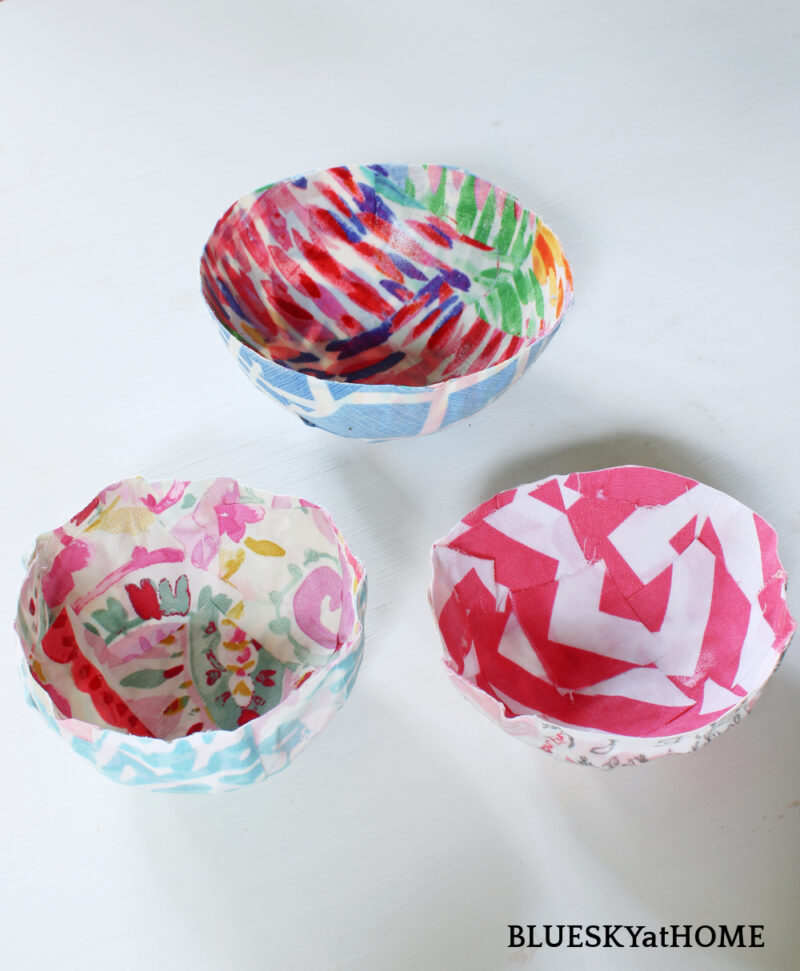 3 fabric bowls