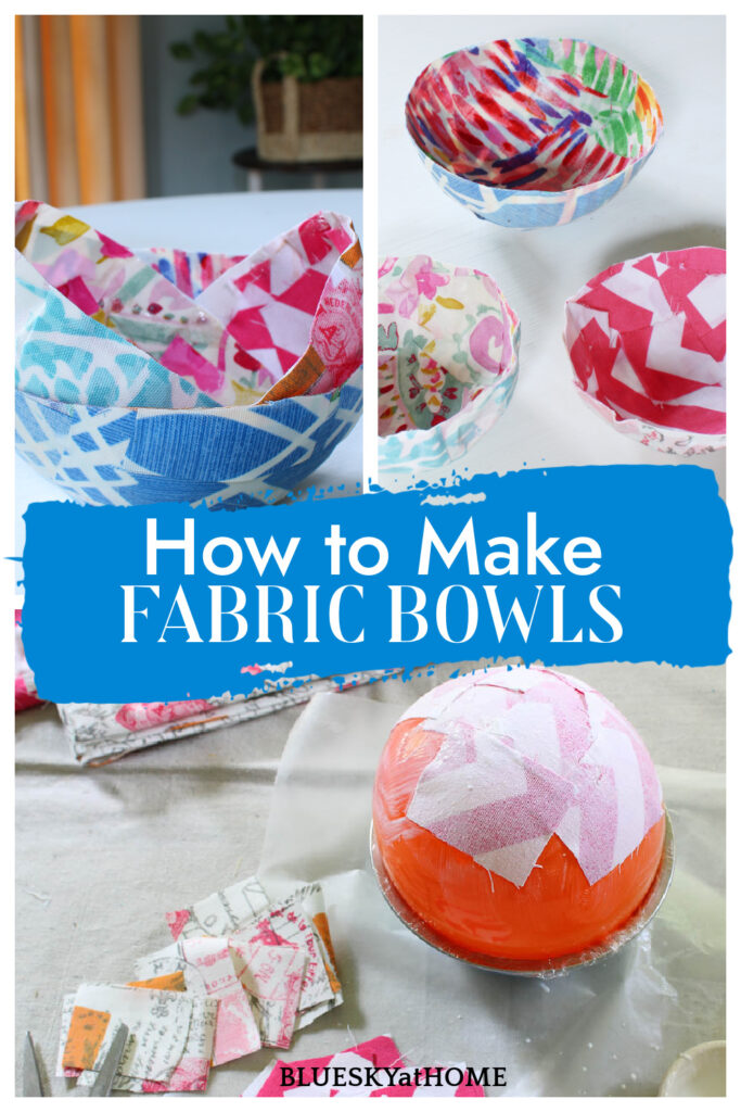 How To Make A Paper Mache Bowl With Decoupage - Pillar Box Blue