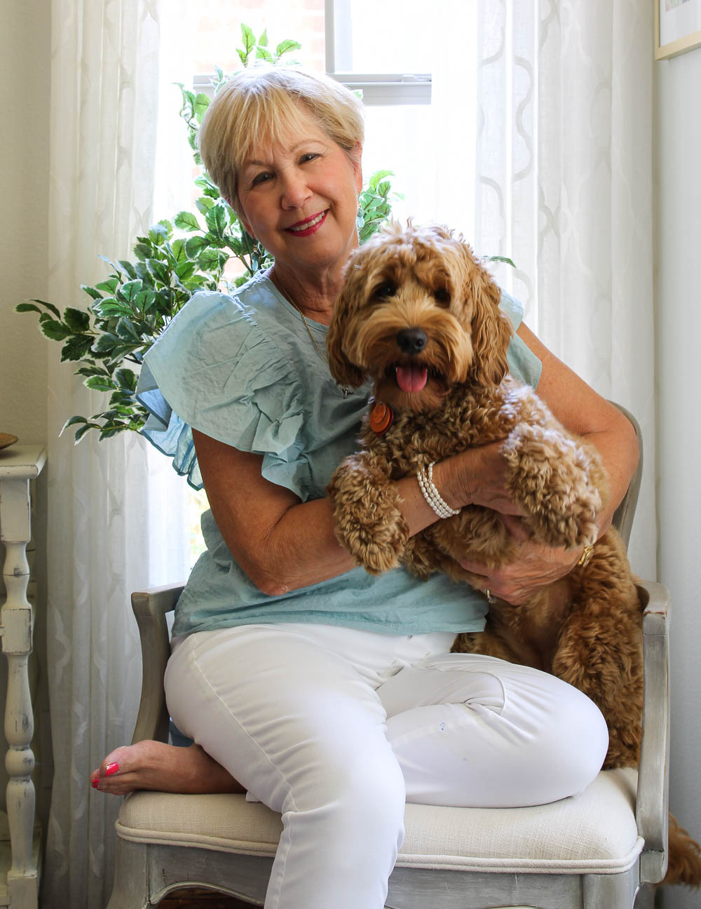 image of Carol with puppy