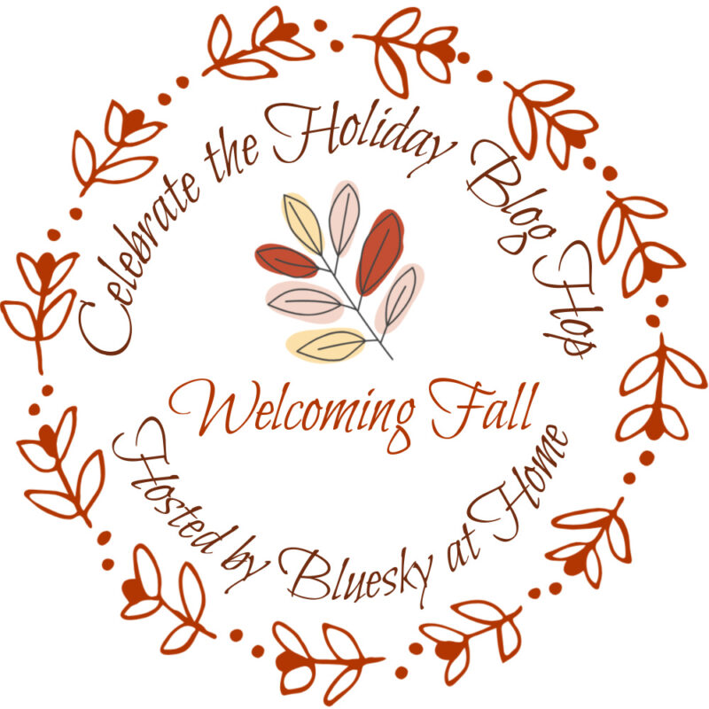 Welcoming Fall graphic with round leaf design