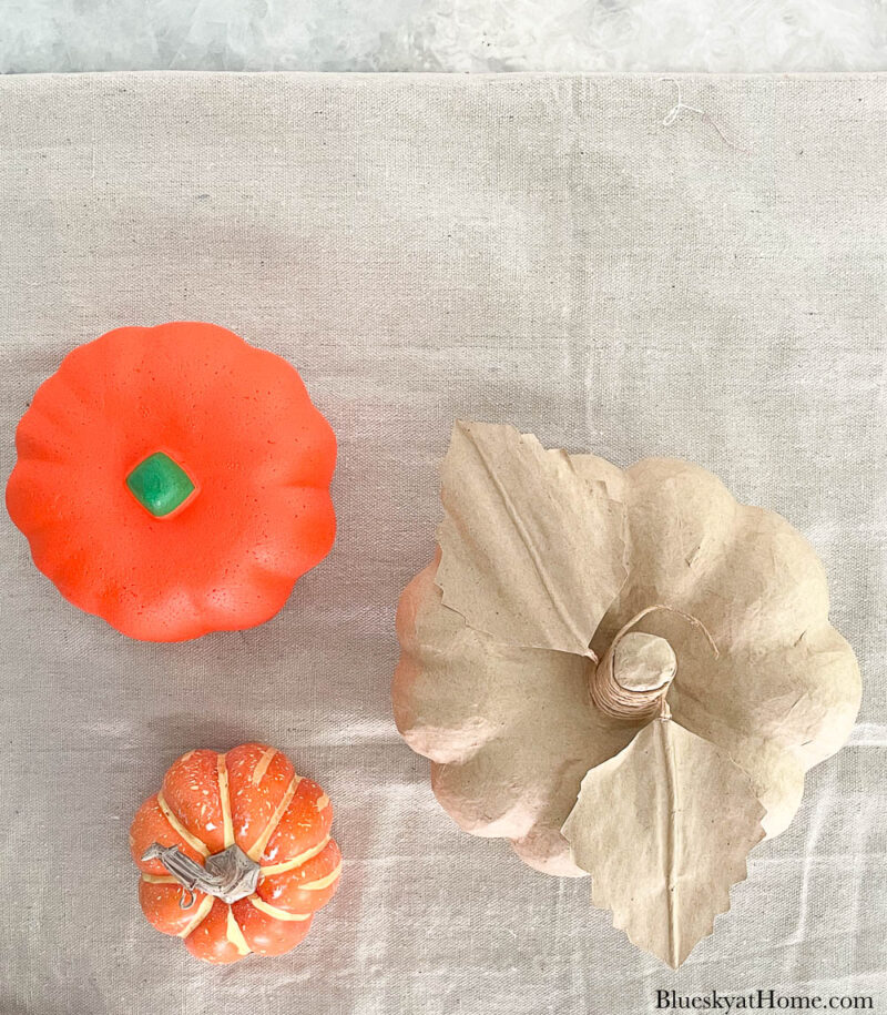 DIY fabric-covered pumpkins