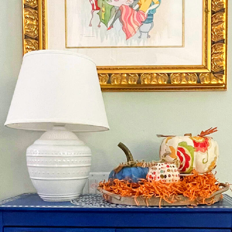 custom fabric-covered pumpkins