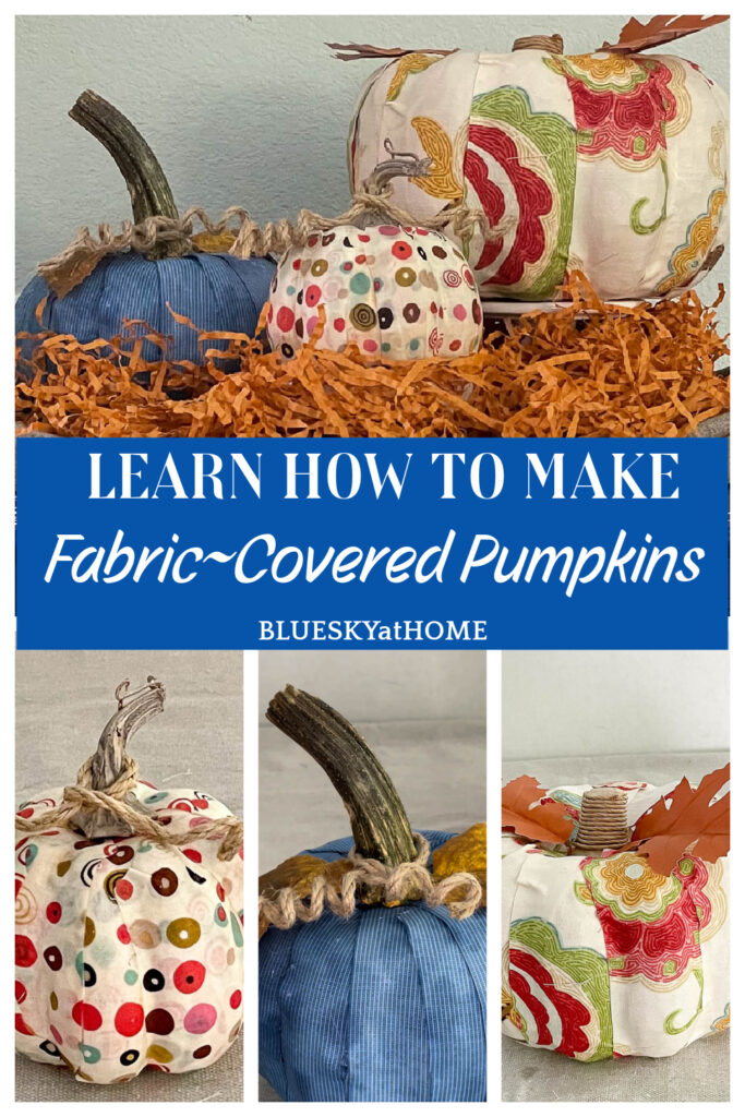 DIY fabric-covered pumpkins