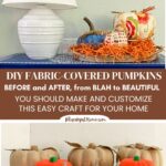 DIY fabric-covered pumpkins graphic