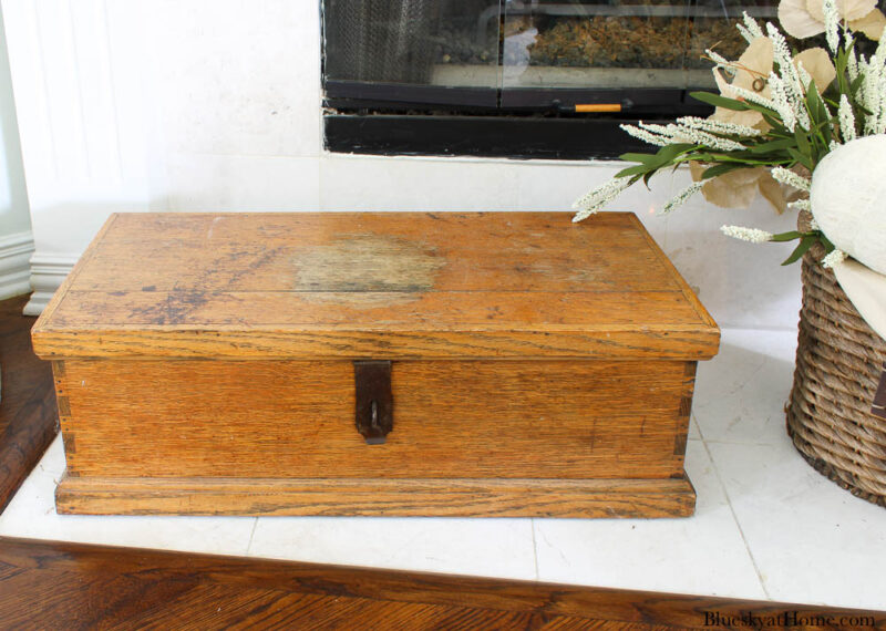 antique wood tool box