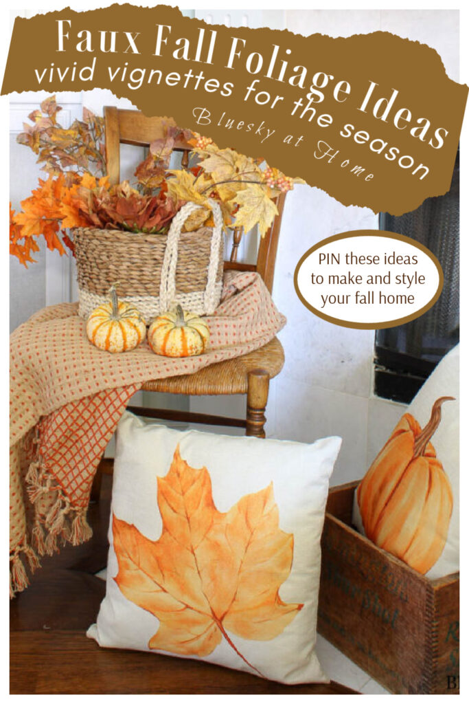 faux fall foliage vignettes