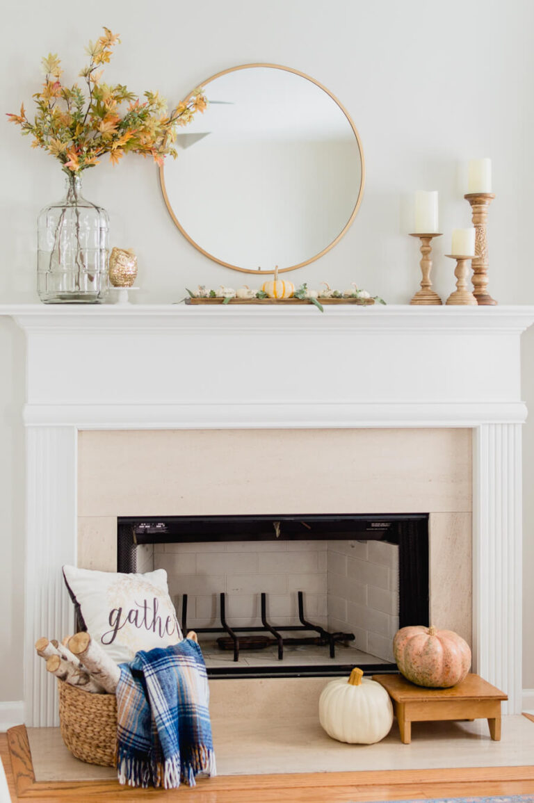 ideas for decorating a fall mantel