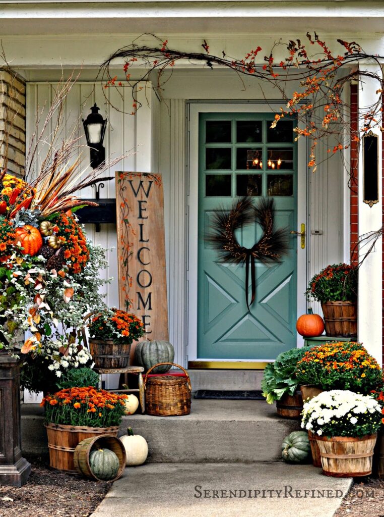 farmhouse fall front porch