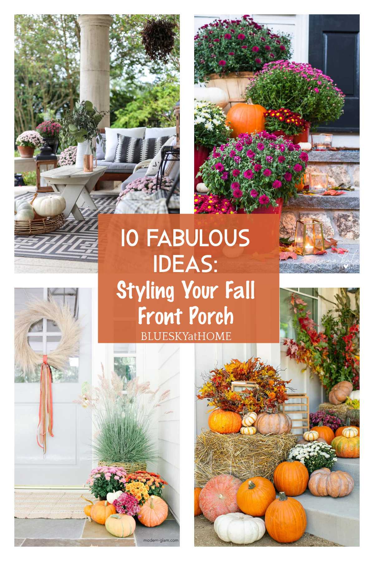 10 Fabulous Ideas for Your Fall Front Porch - Bluesky at Home