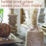 twine and glass vases as decorative accessories