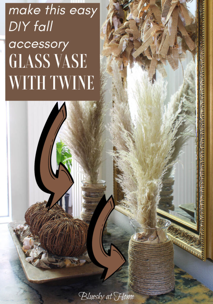 glass and twine vases