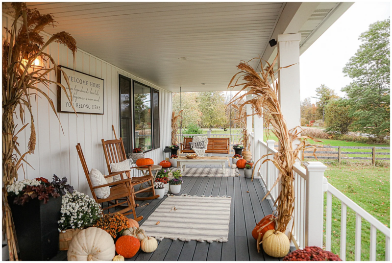 Small Fall Front Porch