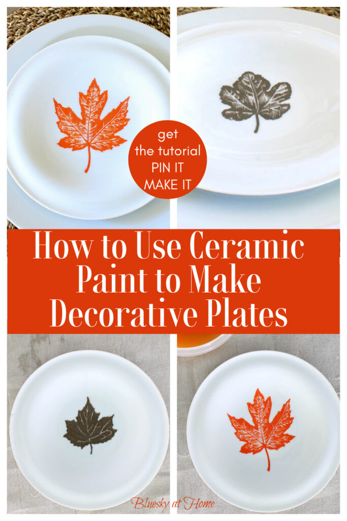 fall ceramic plate DIY project