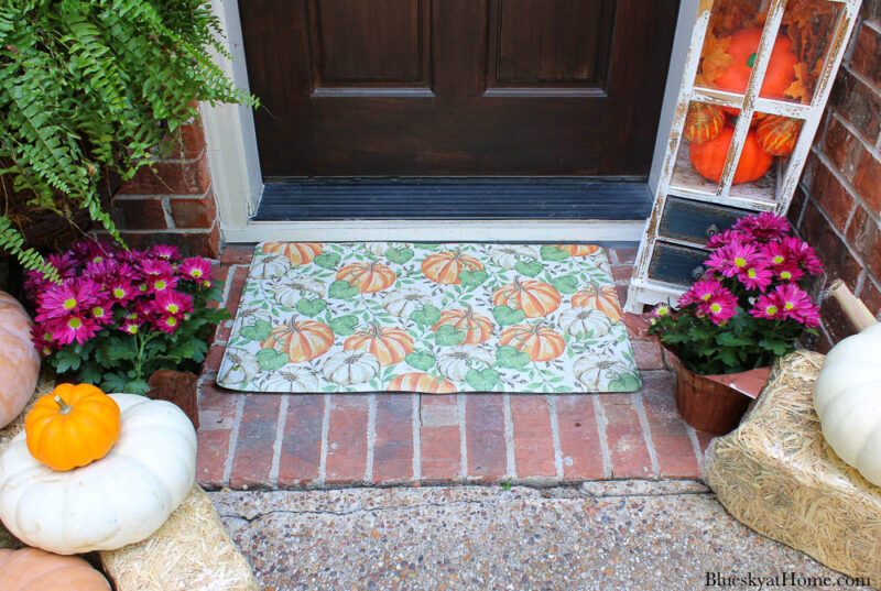 fall front porch mat