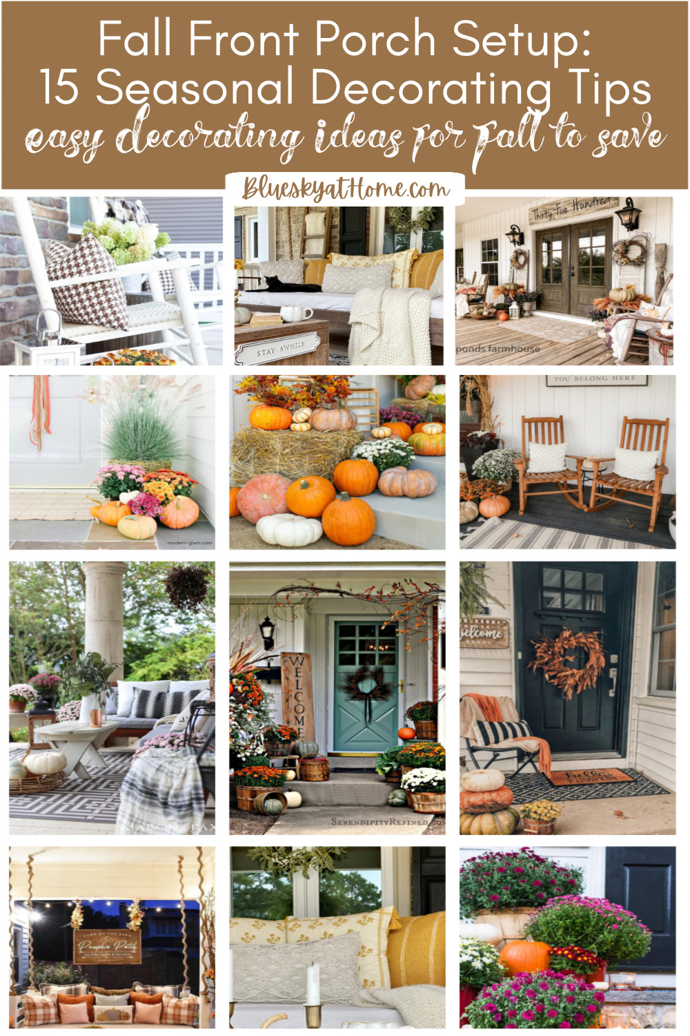 15 Cozy Fall Front Porch Decorating Ideas That Welcome Guests - Bluesky ...