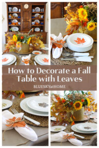 How to Decorate a Fall Table with Leaves - Bluesky at Home
