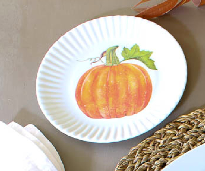 pumpkin decorative plate