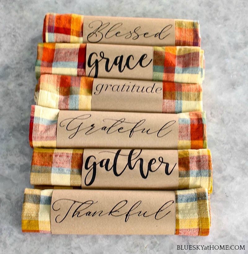 Thanksgiving DIY napkin rings