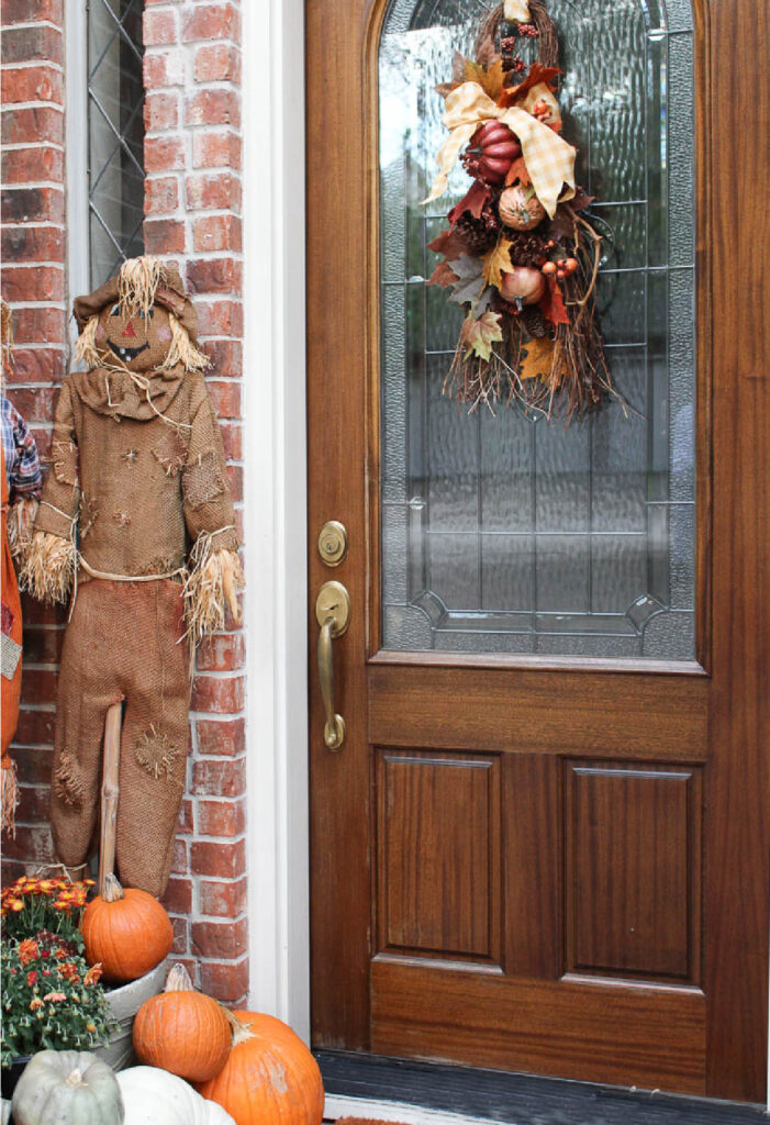 Halloween front door arrangements