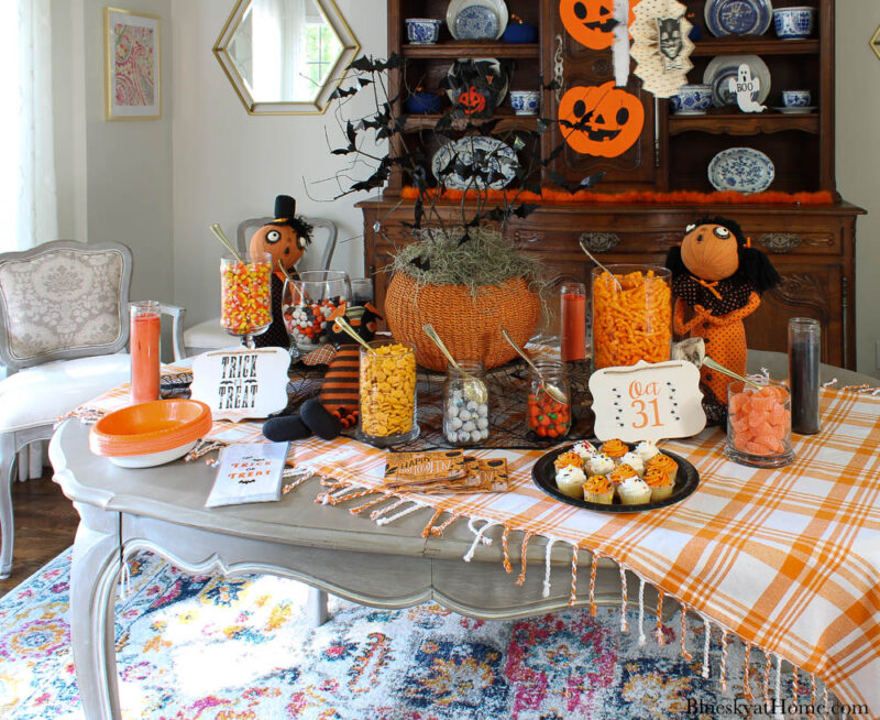 sweet Halloween buffet table