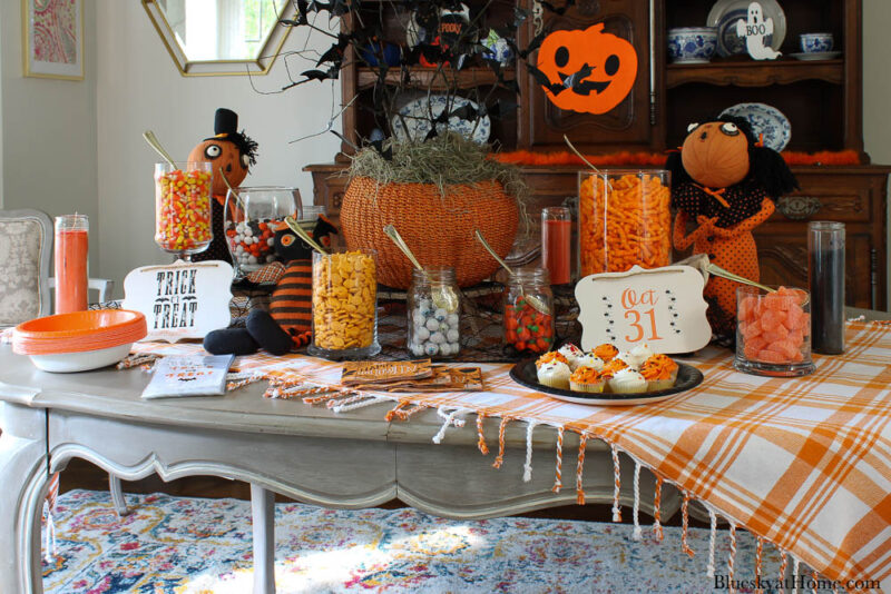 sweet Halloween buffet table