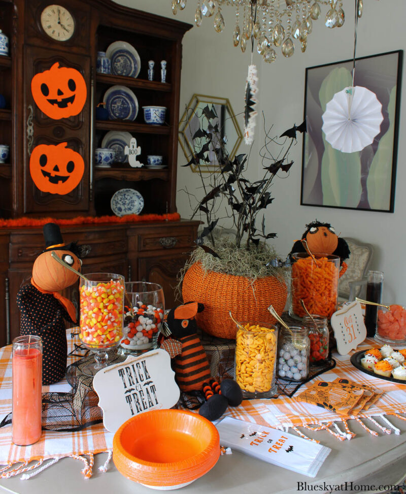 Halloween buffet table