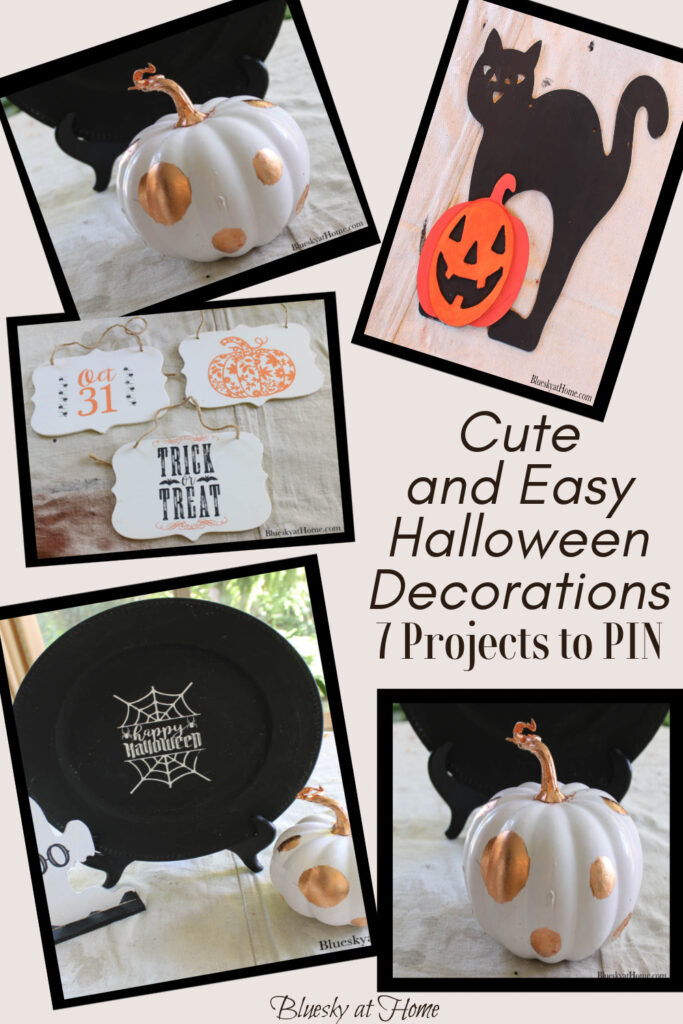 stencil and paint Halloween decorations