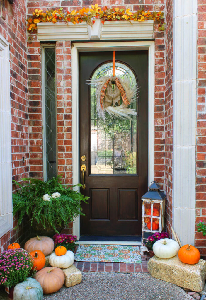 Halloween front door arrangements