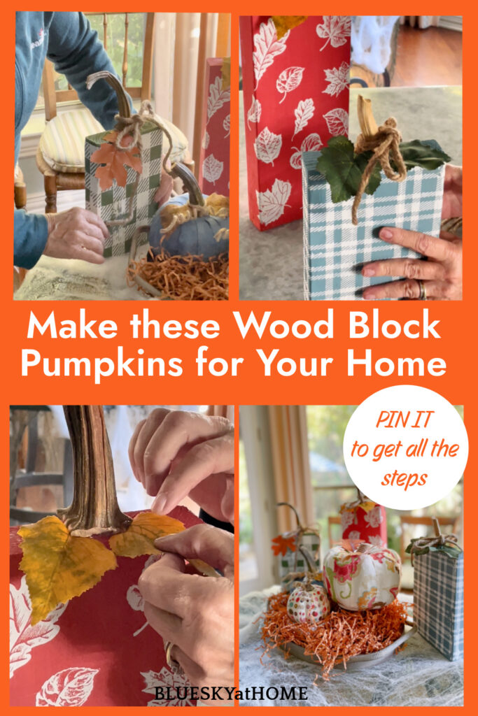 How to Make Easy Wood Block Pumpkins