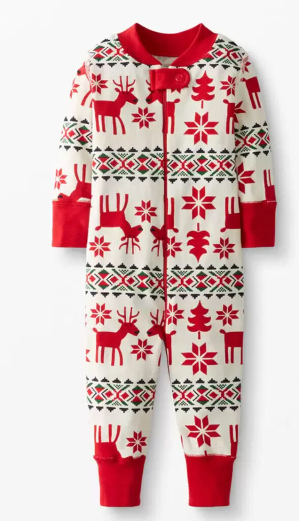 cozy baby Christmas pajamas