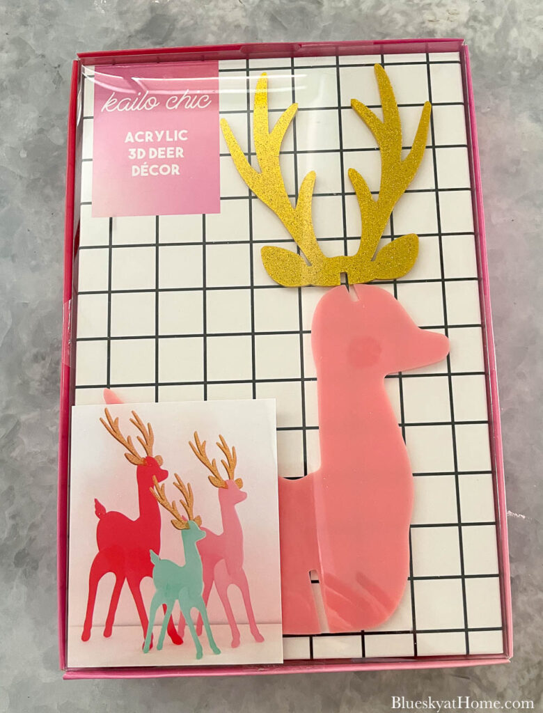 pink acrylic reindeer