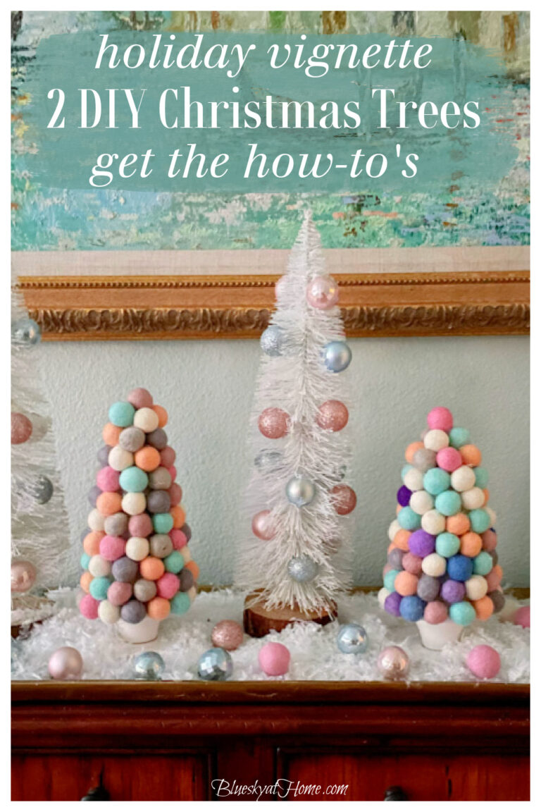 DIY Christmas Tree Holiday Vignette on a Tray - Bluesky at Home