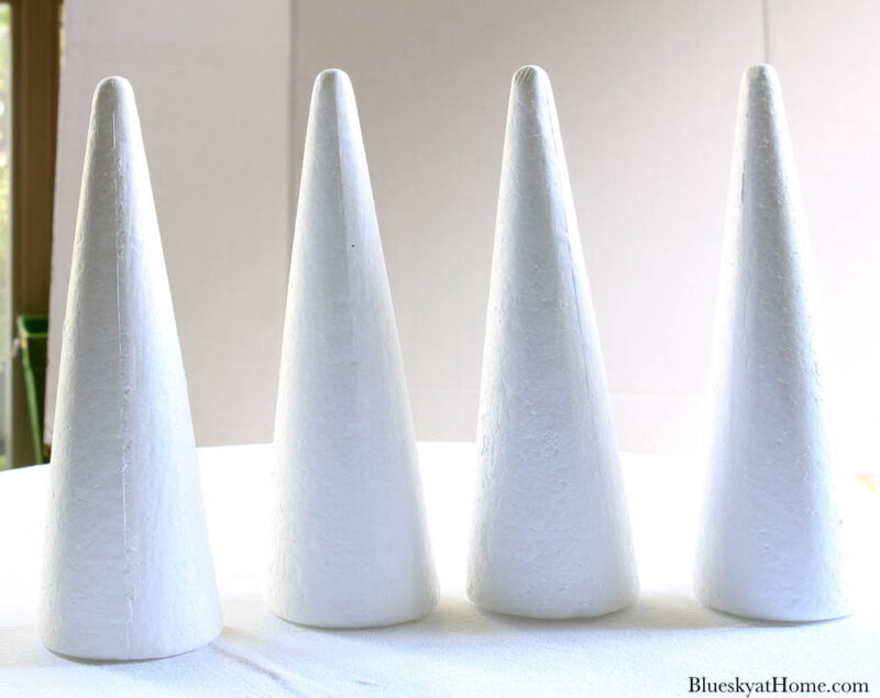 DIY Styrofoam Christmas Trees