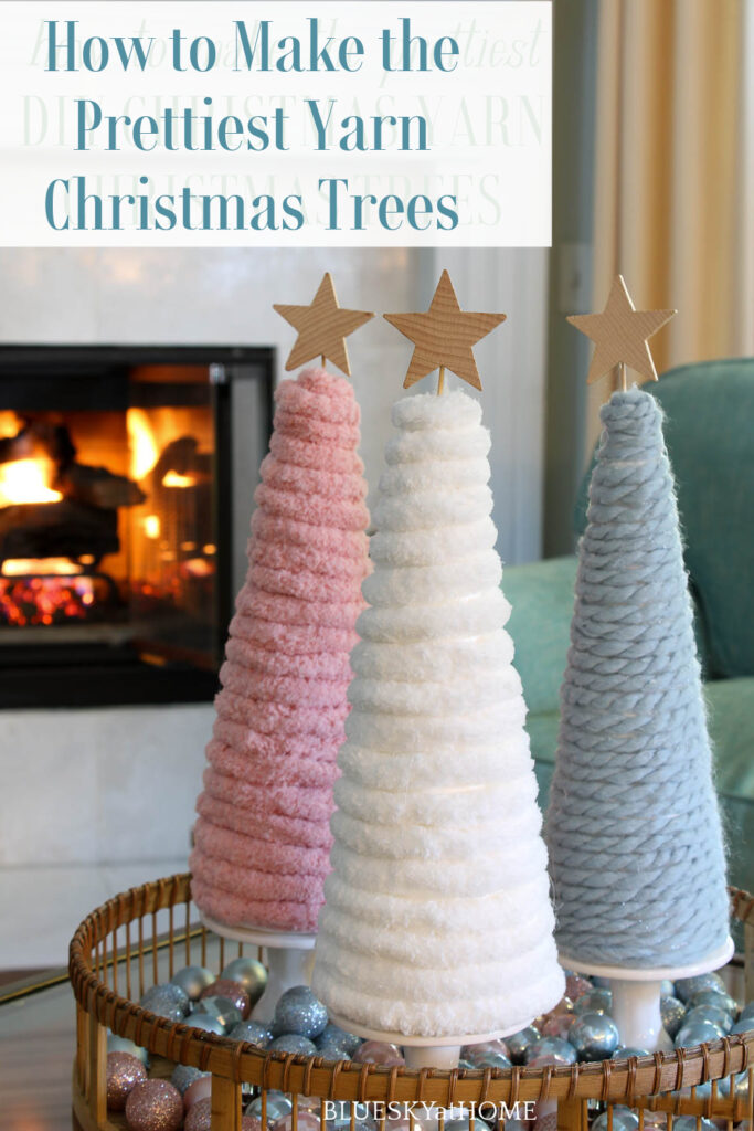 DIY Yarn Christmas Trees