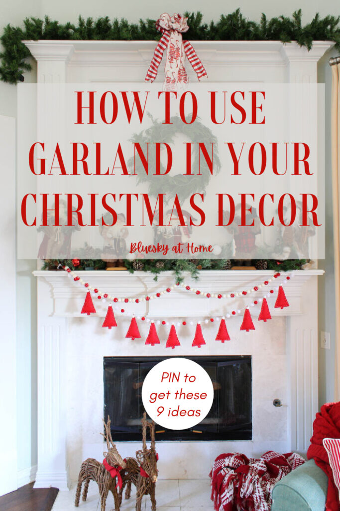 how to use garland in Christmas decor graphic