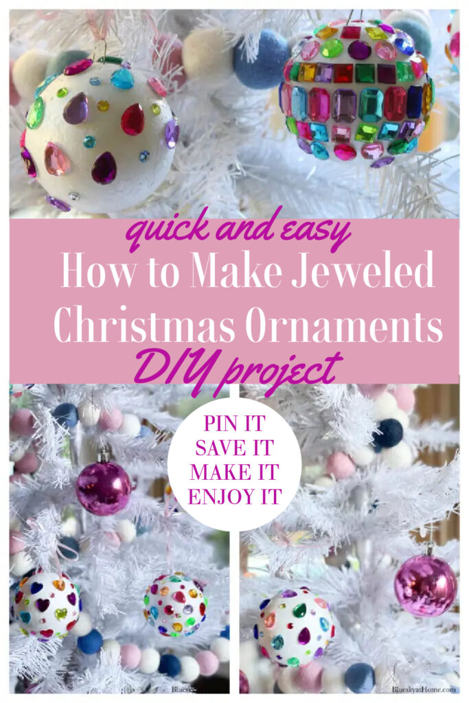 DIY jewel Christmas ornaments