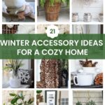 collage of winter accessories