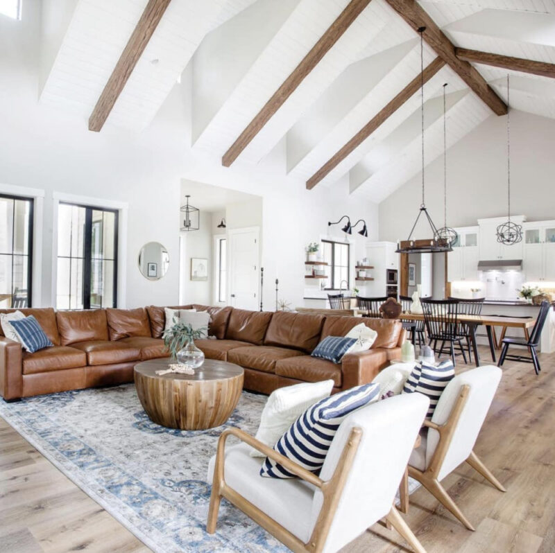 living room with rug