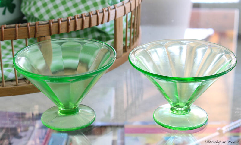 green glass sherbet glasses