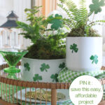 DIY St. Valentine's shamrock containers